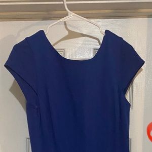 Nice blue cocktail dress.